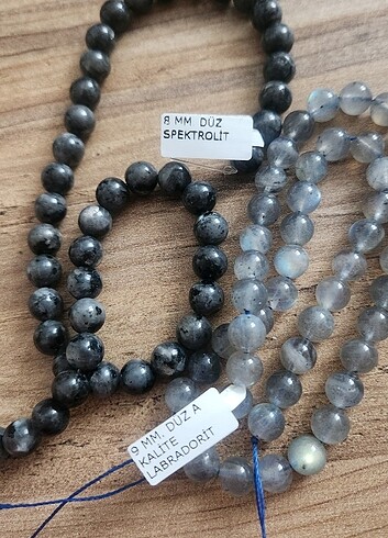 Spektrolit Doğal Taşlı Makrome Örgü Bileklik - Görsel 5