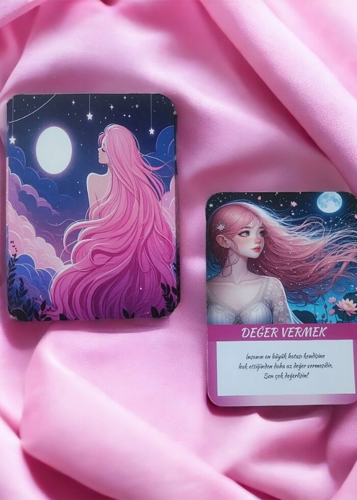 Pembe Saçlı Kızdan Evrenden Mesajlar Oracle Tarot Kartları - Görsel 3