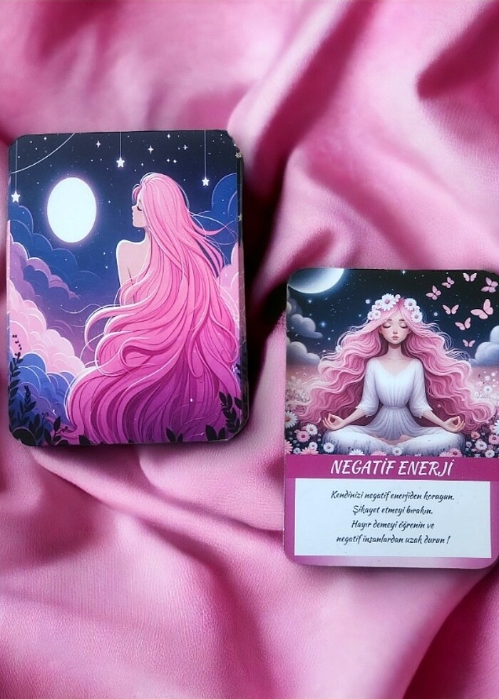 Pembe Saçlı Kızdan Evrenden Mesajlar Oracle Tarot Kartları - Görsel 4