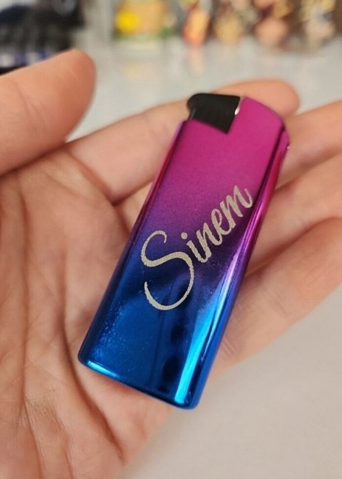 İsme Özel Gökkuşağı Rainbow Lazer Kazıma Çakmak - Görsel 2