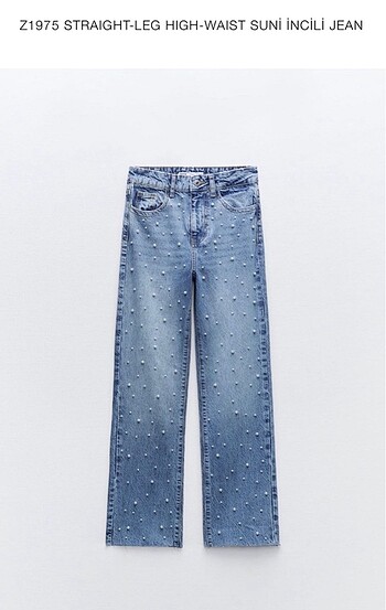 Zara incili jean pantolon