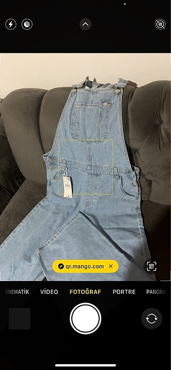 xs Beden mavi Renk Mango denim tulum