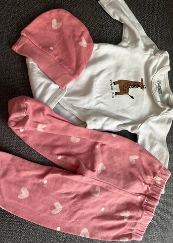 Bebek Kız Uzun Kollu Baskılı 3'lü Takım - Görsel 2