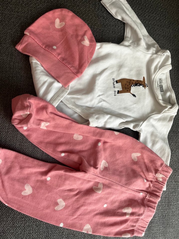 Bebek Kız Uzun Kollu Baskılı 3'lü Takım - Görsel 2