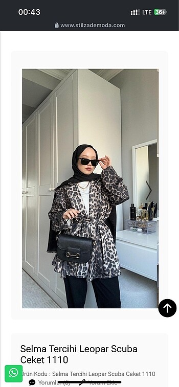 Stilzade moda leopar ceket