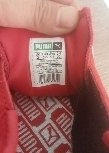 35,5 Beden kırmızı Renk Kadın Kırmızı Puma Günlük Spor Ayakkabı