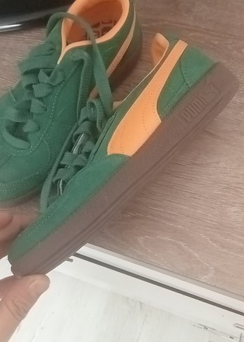 Puma Yeşil Süet Dolgu Topuklu Kadın Spor Ayakkabı