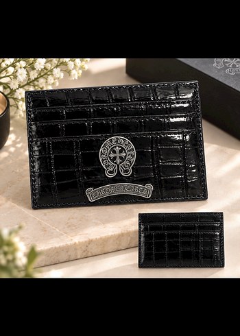 Diğer Chrome Hearts Siyah Deri Kartlik