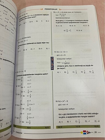  Apotemi Fonksiyonlar