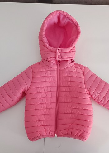 12-18 Ay Beden HelloBaby Kapüşonlu Mont 1 Yaş Kız Bebek