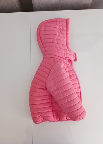 12-18 Ay Beden pembe Renk HelloBaby Kapüşonlu Mont 1 Yaş Kız Bebek