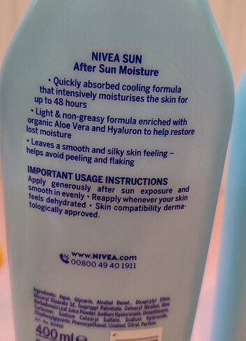  Beden Renk Nivea after sun güneş sonrası kremi