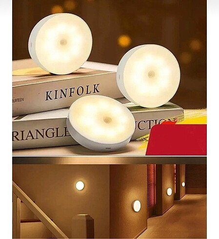 Hareket sensörlü şarjlı led ışık