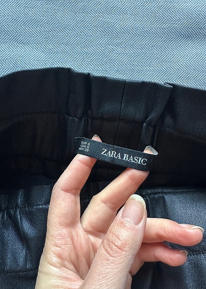 Zara deri şort - Görsel 3