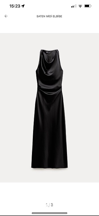 Zara saten elbise