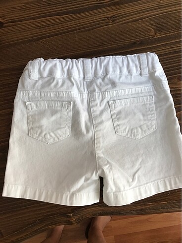 Diğer Beli ayarlanabilir beyaz kız çocuk şort