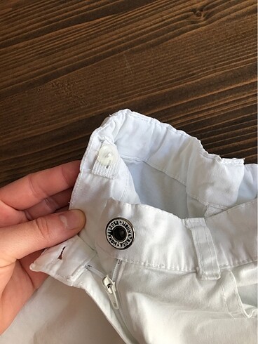 24-36 Ay Beden beyaz Renk Beli ayarlanabilir beyaz kız çocuk şort