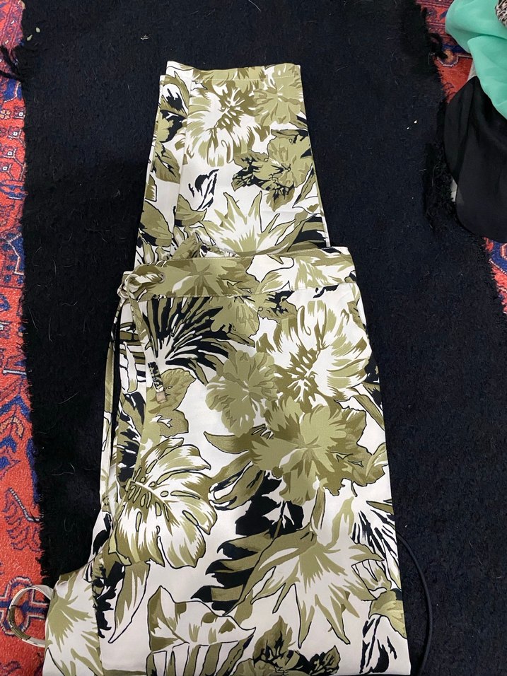 Kadın Çok Renkli Baskılı Dar Kesim Pantolon - Görsel 4