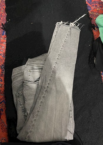 Gri Baskılı Kadın Jean Pantolon - Görsel 5