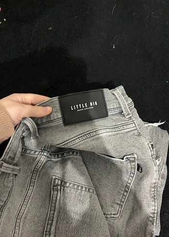 Gri Baskılı Kadın Jean Pantolon - Görsel 4