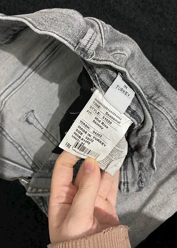 Gri Baskılı Kadın Jean Pantolon - Görsel 2