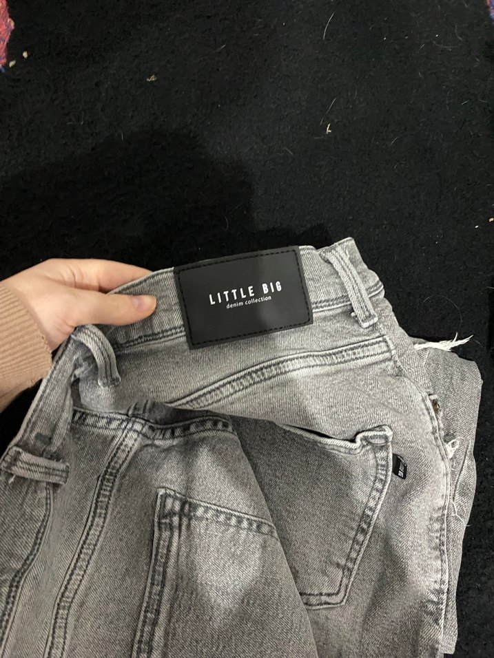 Gri Baskılı Kadın Jean  Pantolon - Görsel 4