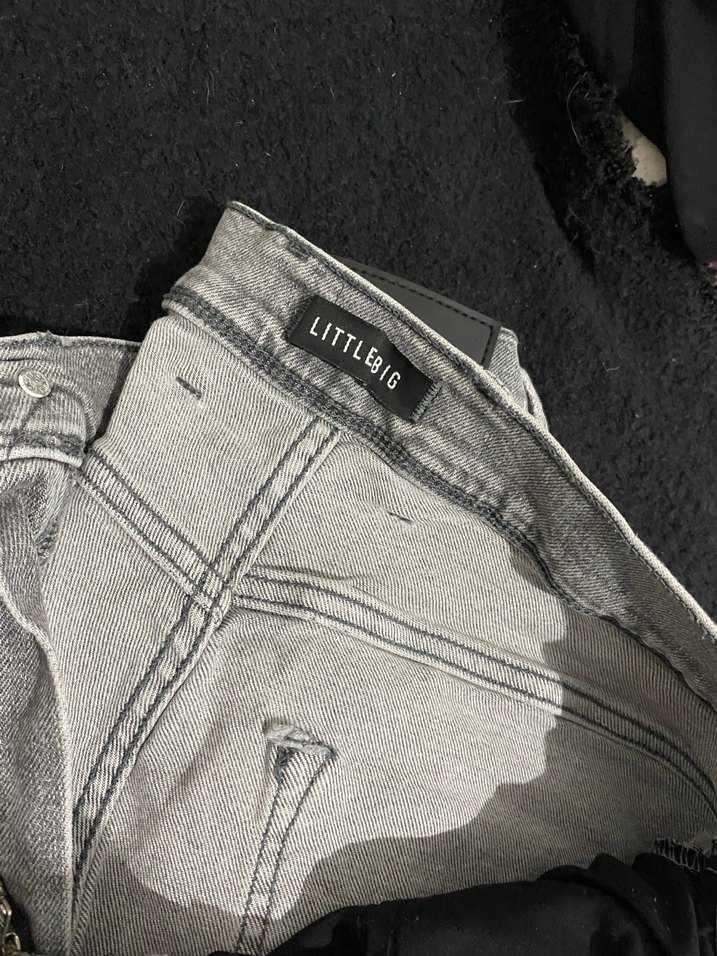 Gri Baskılı Kadın Jean  Pantolon - Görsel 3