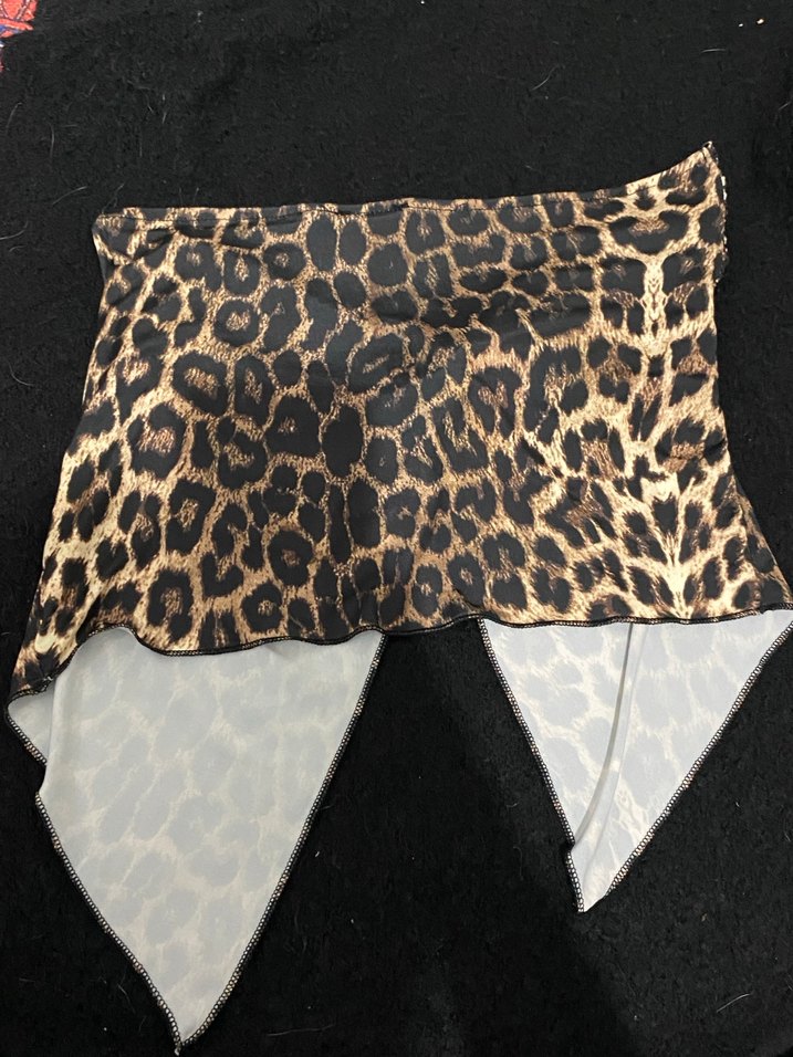 Leopar Desenli Crop Top - Görsel 3