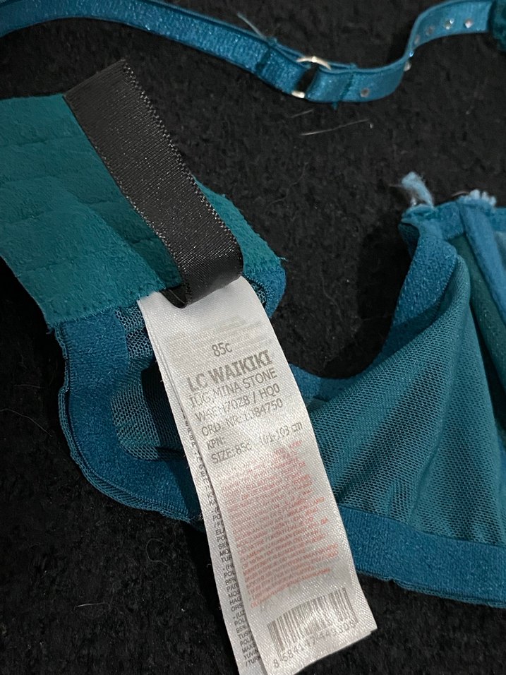 Turkuaz Dantel Detaylı Bohem Sütyen - Görsel 3