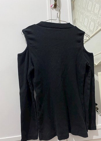 Boncuk Detaylı Siyah Triko Kadın Bluz - Görsel 4