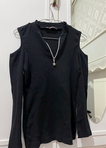 Boncuk Detaylı Siyah Triko Kadın Bluz - Görsel 5