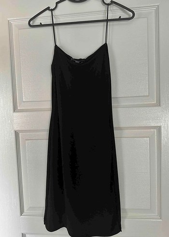 Siyah Drapeli Mini Kadın Elbise - Görsel 2