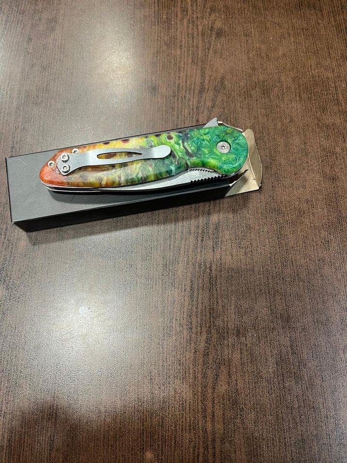 Çok Renkli Katlanabilir Cep Bıçağı - Görsel 4