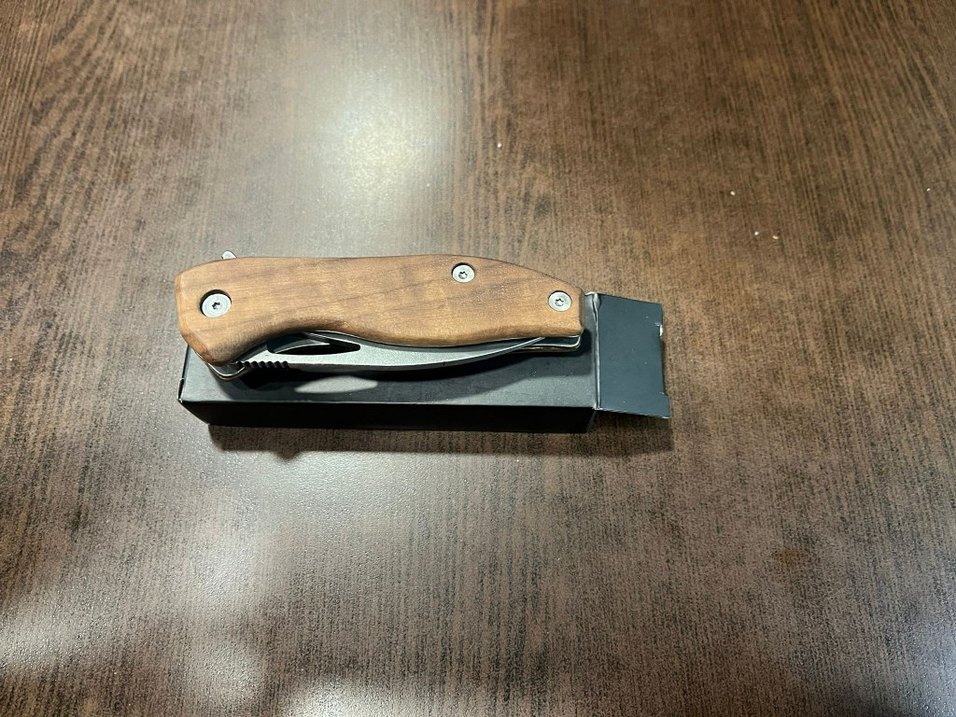 Kahverengi Ahşap Saplı Katlanır Çakı - Görsel 3