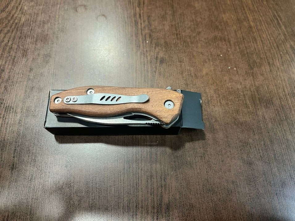 Kahverengi Ahşap Saplı Katlanır Çakı - Görsel 4