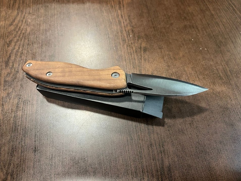 Kahverengi Ahşap Saplı Katlanır Çakı - Görsel 2