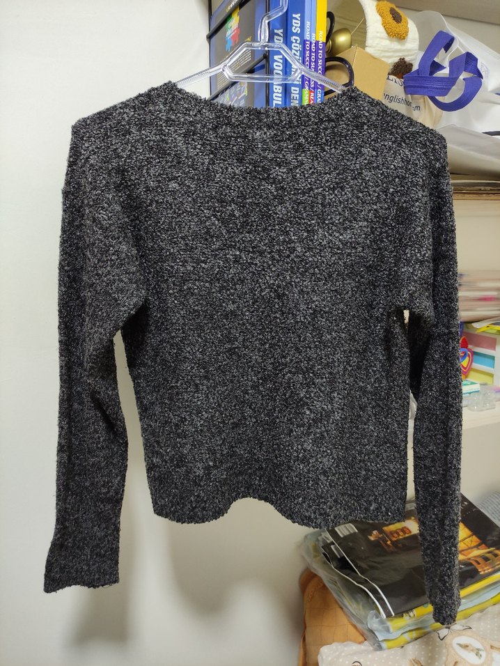 Gri Kadın Triko Uzun Kollu Kazak - Görsel 4