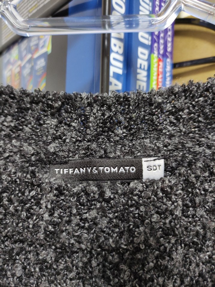 Gri Kadın Triko Uzun Kollu Kazak - Görsel 3