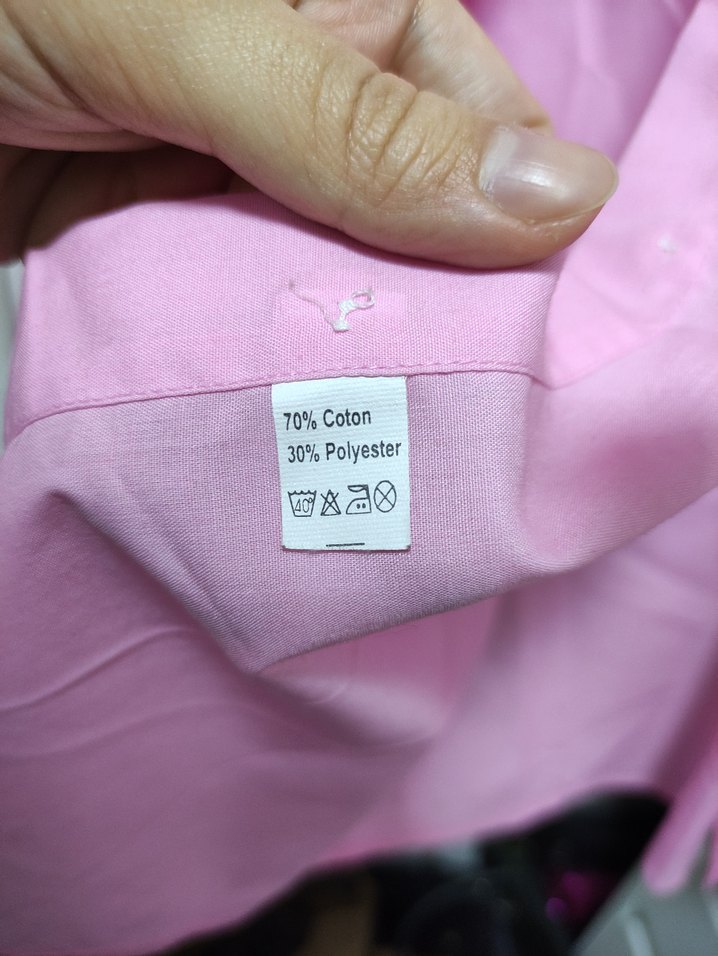 Pembe Uzun Kollu Düğmeli Erkek Gömlek - Görsel 3