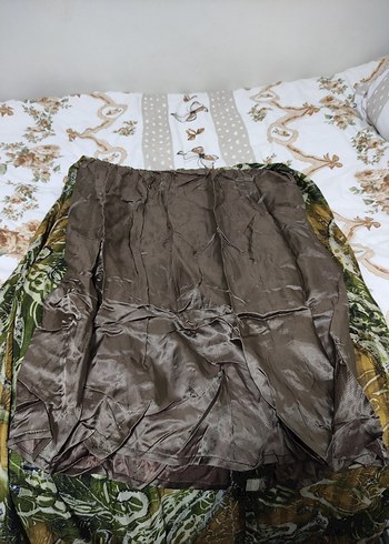 Kahverengi V Yakalı Kemerli Uzun Bohem Elbise - Görsel 9