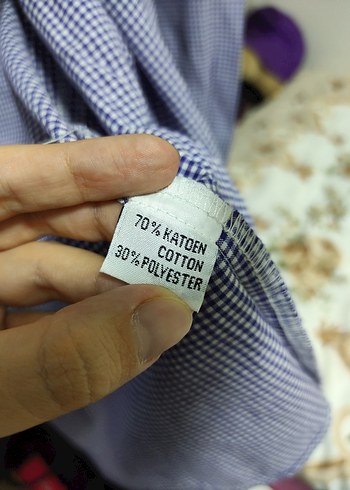 Mor Gri Kareli Pamuklu Erkek Gömlek - Görsel 4