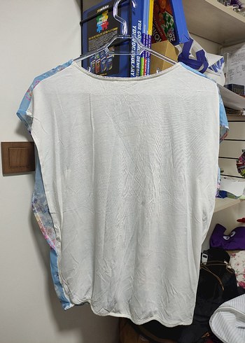 Mavi Çiçekli Bohem Kadın Bluz - Görsel 3