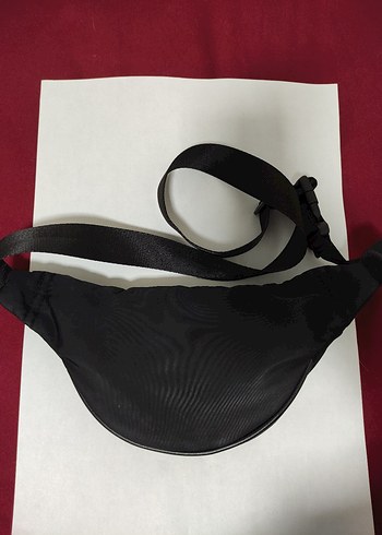 Siyah Su Geçirmez Kumaş Kadın Bel Çantası - Görsel 4