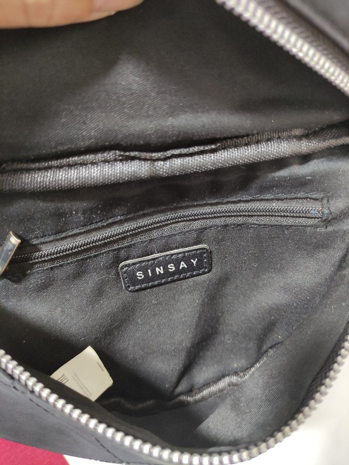 Siyah Su Geçirmez Kumaş Kadın Bel Çantası - Görsel 5