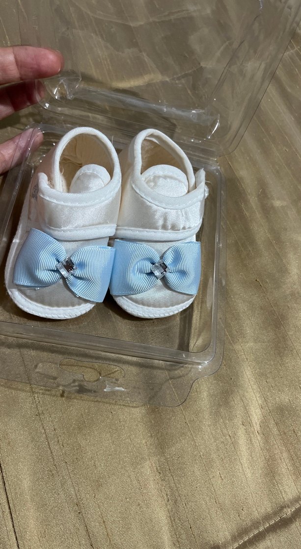 Fiyonklu Beyaz Bebek 
 Ayakkabısı - Görsel 2