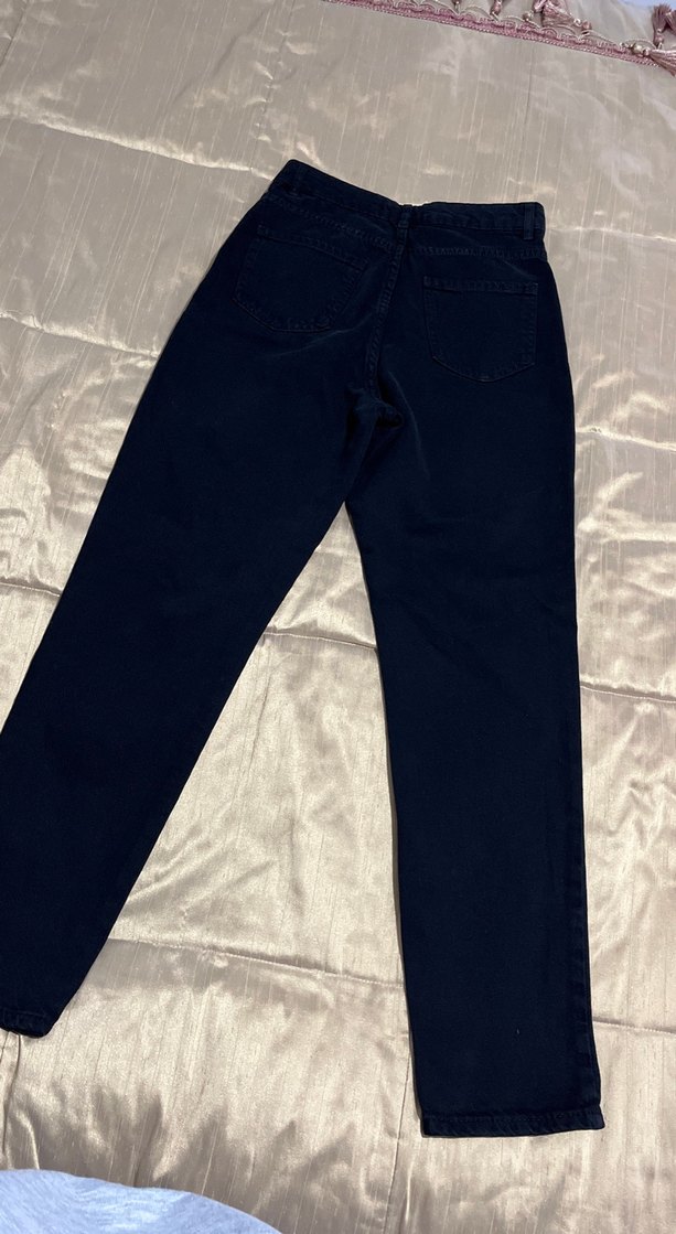 Kadın mavi Regular Fit Denim Pantolon - Görsel 3