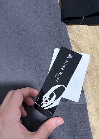 Drapeli Siyah Gri Kadın Tunik - Görsel 3