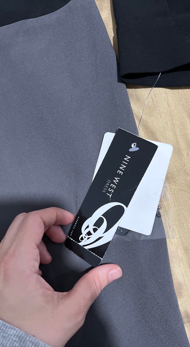 Drapeli Siyah Gri Kadın Tunik - Görsel 3