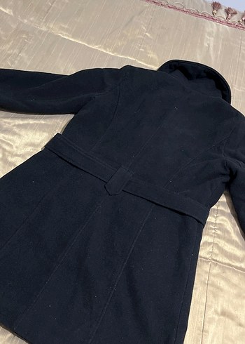 Siyah Çift Düğmeli Kaban - Görsel 4