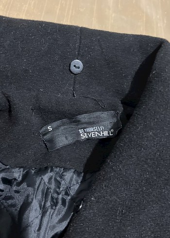 Siyah Çift Düğmeli Kaban - Görsel 2